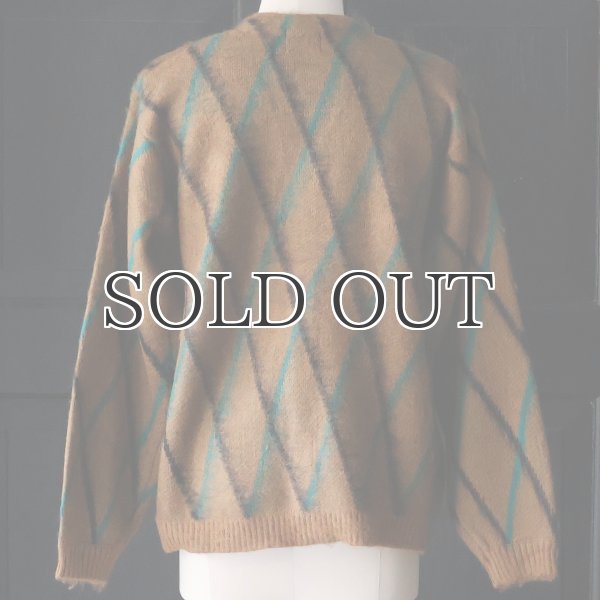 画像5: TOWNCRAFT タウンクラフト(tc24f011) / シャギー ヴィンテージパターン カーディガン (5)