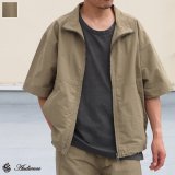 画像: 綿ナイロンギャバ スタンドZIP ハーフスリーブ シャツジャケット / Audience