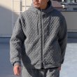 画像3: 「尾州」コットンキルト スタンドフード ZIPパーカー【MADE IN JAPAN】『日本製』【送料無料】 / Upscape Audience (3)
