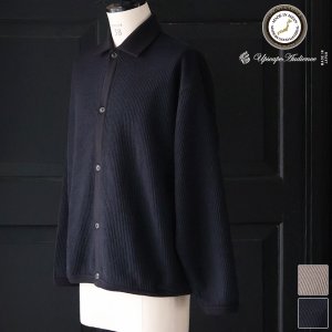 画像: ウールビッグワッフル ニットソー ポロカーディガン【MADE IN JAPAN】『日本製』 / Upscape Audience