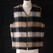 画像12: ECOLANA シャギーチェック ノーカラー ZIP ベスト【MADE IN JAPAN】『日本製』【送料無料】 / Upscape Audience (12)