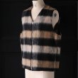 画像13: ECOLANA シャギーチェック ノーカラー ZIP ベスト【MADE IN JAPAN】『日本製』【送料無料】 / Upscape Audience (13)