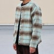 画像4: ECOLANA(エコラーナ) シャギーチェック ノーカラー スナップ ジャケット【MADE IN JAPAN】『日本製』【送料無料】 / Upscape Audience (4)