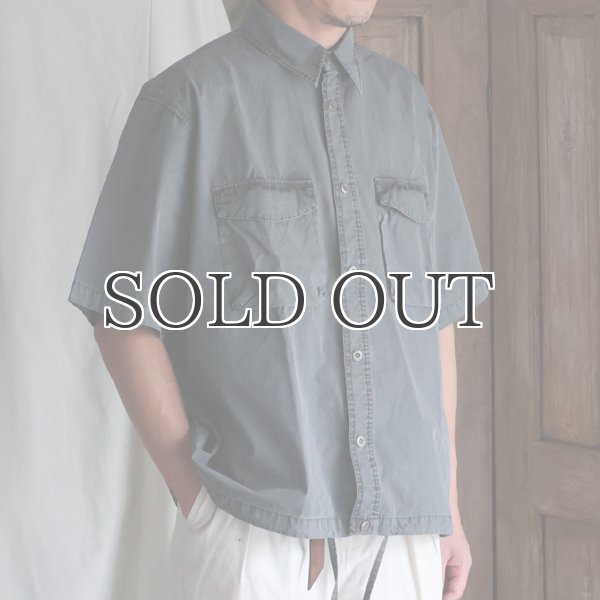 画像2: ピグメント 馬布 (ホースクロス) ドローコード バルーン ハーフスリーブ ワークシャツ / Audience (2)