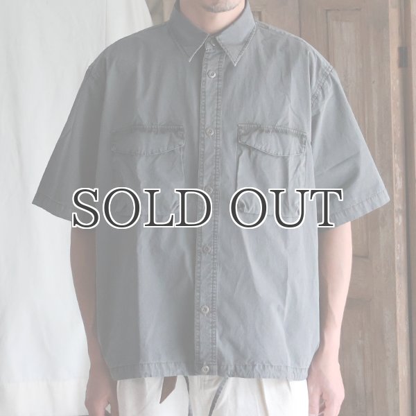 画像3: ピグメント 馬布 (ホースクロス) ドローコード バルーン ハーフスリーブ ワークシャツ / Audience (3)