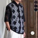 画像: 「北陸」カットブローシェレース ハーフスリーブ ポロ カーディガン【MADE IN JAPAN】『日本製』【送料無料】/ Upscape Audience