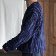 画像4: 「尾州」マルチカラー ストライプ 幾何柄コットンキルト フィンガーホール付き ノーカラースナップジャケット【MADE IN JAPAN】『日本製』 / Upscape Audience (4)