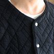 画像7: 「尾州」ダイヤ柄コットンキルト フィンガーホール付き ノーカラースナップジャケット【MADE IN JAPAN】『日本製』 / Upscape Audience (7)