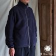 画像1: アンチピリング フリース ミリタリースリーブ フィンガーホール付き ドローコード スタンドZIPジャケット【MADE IN JAPAN】『日本製』/ Upscape Audience (1)