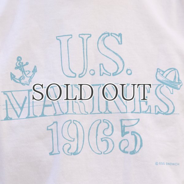 画像6: 【RE PRICE/価格改定】RIDING HIGH×EGG SNDWCH LABEL/ HANDWRITING STYLE PRINT TEE（MARINES） (6)