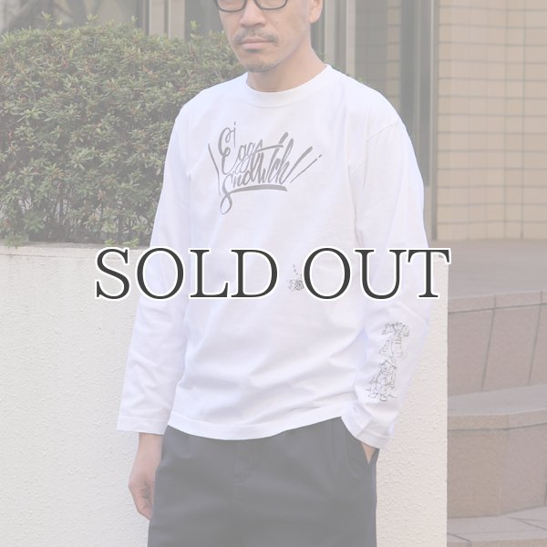 画像2: RIDING HIGH×EGG SNDWCH LABEL/ PRINT L/S TEE（HOLIDAY） (2)