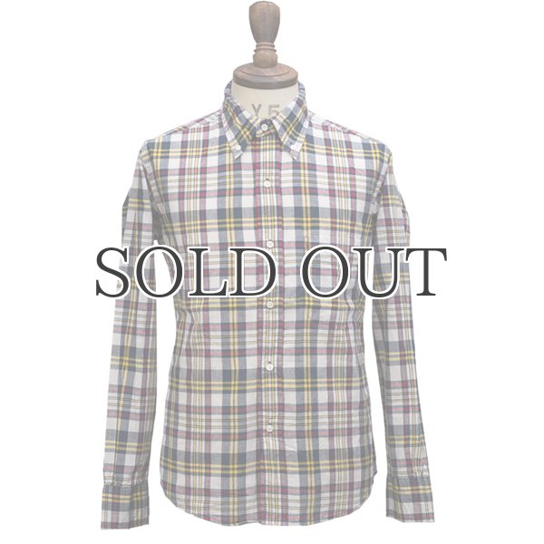 画像6: ボタンダウンマドラスチェック長袖シャツ / THE BAGGY (6)