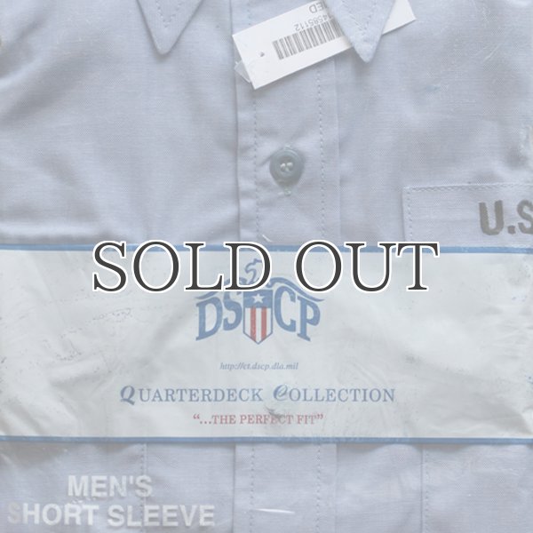 画像14: 【RE PRICE/価格改定】U.S.NAVY シャンブレー半袖ミリタリーシャツ / デッドストック (14)