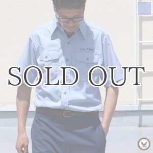 画像: 【RE PRICE/価格改定】U.S.NAVY シャンブレー半袖ミリタリーシャツ / デッドストック