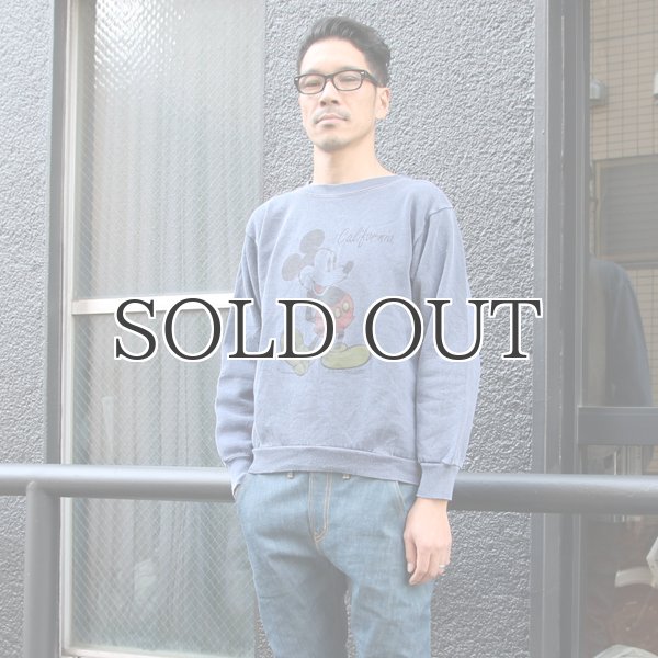 画像3: ミッキー後染めスウェット/ダークトーン（Velva Sheen米国製） / デッドストック (3)