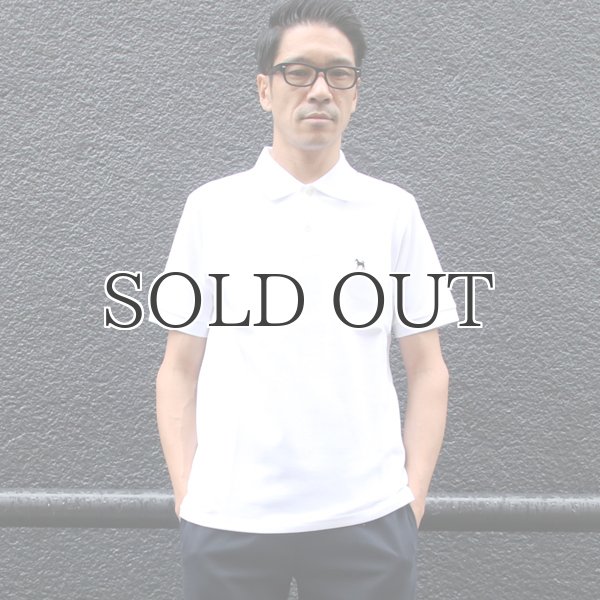 画像3:  SONTAKU【ソンタク】/ 柴犬コットンピケポロ（黒柴ワッペン）【MADE IN JAPAN】『日本製』 (3)