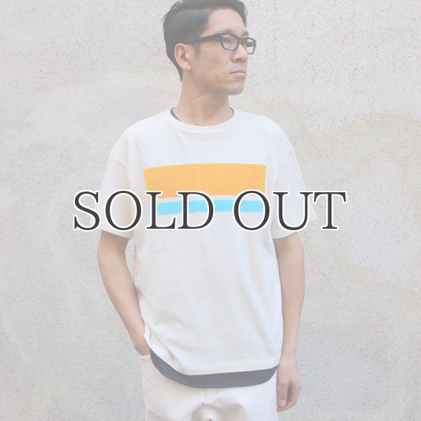 画像3: Riding High / CULTURE FLOCKY PRINT S/S TEE(SURF BORDER)【MADE IN JAPAN】『日本製』 (3)