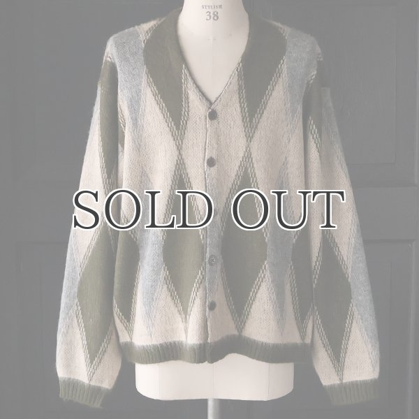 画像2: TOWNCRAFT タウンクラフト(tc25f016) / シャギー ヴィンテージパターン カーディガン (2)