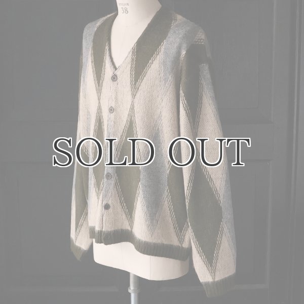 画像3: TOWNCRAFT タウンクラフト(tc25f016) / シャギー ヴィンテージパターン カーディガン (3)