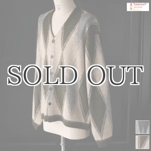 画像: TOWNCRAFT タウンクラフト(tc25f016) / シャギー ヴィンテージパターン カーディガン