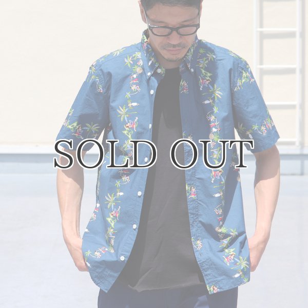 画像8: ボタンダウン半袖アロハシャツ / Upscape Audience×VIBGYOR（ビブジョー） (8)