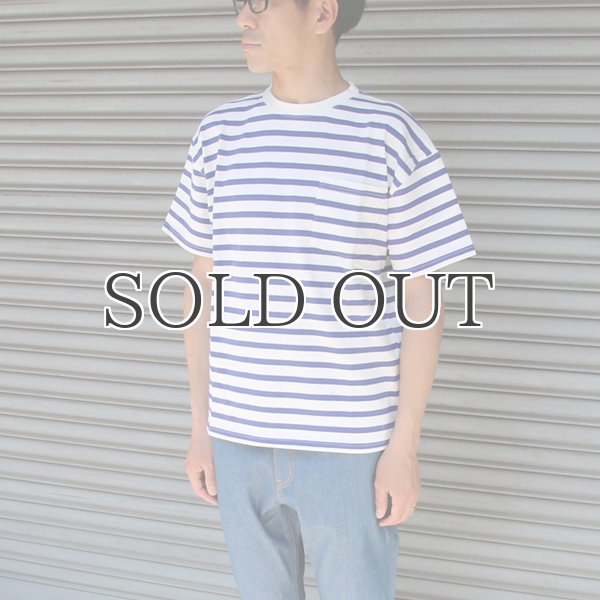 画像3: BSQボーダークルーネック胸ポケ付ビックT 【MADE IN JAPAN】『日本製』/ Upscape Audience (3)