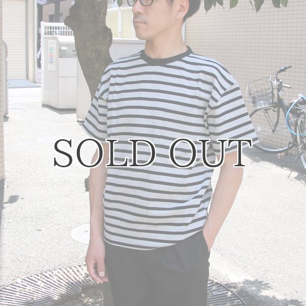 画像4: BSQボーダークルーネック胸ポケ付ビックT 【MADE IN JAPAN】『日本製』/ Upscape Audience (4)