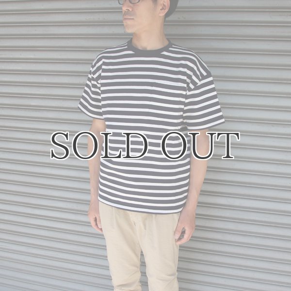 画像5: BSQボーダークルーネック胸ポケ付ビックT 【MADE IN JAPAN】『日本製』/ Upscape Audience (5)