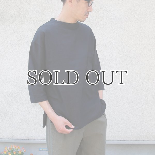 画像7: 綿麻ツイル ボトルネック サドルヘムラウンド7/SビックシャツTEE【MADE IN JAPAN】『日本製』/ Upscape Audience (7)