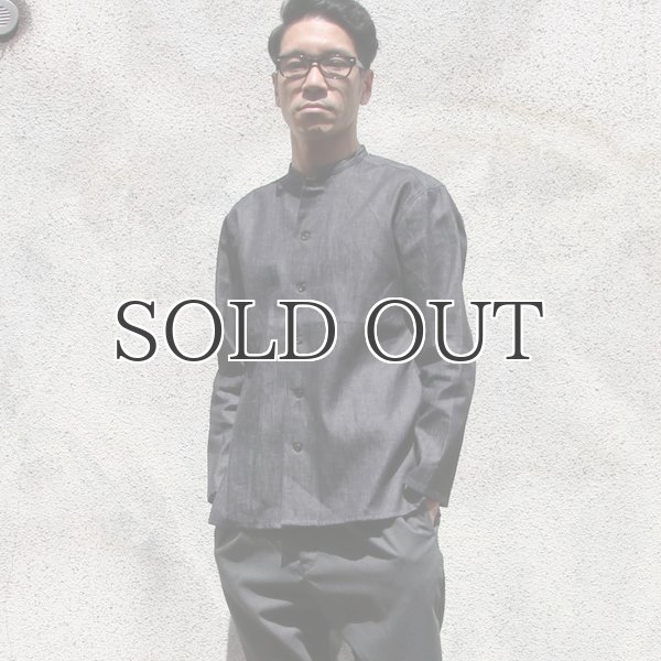 画像13: 麻混デニムマオカラー９分袖 ライト_Jacket【MADE IN JAPAN】『日本製』/ Upscape Audience (13)