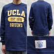 画像18: 【RE PRICE / 価格改定】UCLA"3段カレッジプリント" 6oz米綿丸胴L/S Tee/ Audience (18)