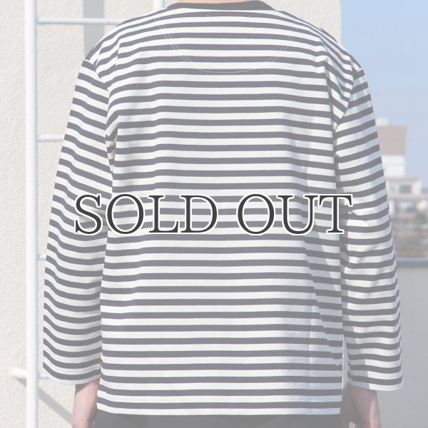 画像18: VORTEX 8オンス(MVS天竺）ロシアンボーダー ボートネック ボクシー Tee【MADE IN JAPAN】『日本製』/ Upscape Audience (18)