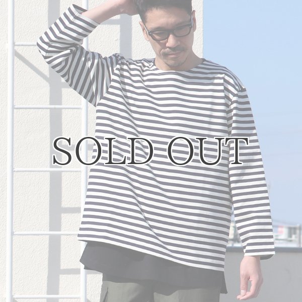 画像10: VORTEX 8オンス(MVS天竺）ロシアンボーダー ボートネック ボクシー Tee【MADE IN JAPAN】『日本製』/ Upscape Audience (10)