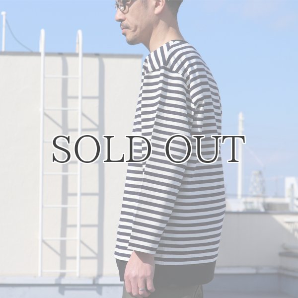 画像11: VORTEX 8オンス(MVS天竺）ロシアンボーダー ボートネック ボクシー Tee【MADE IN JAPAN】『日本製』/ Upscape Audience (11)