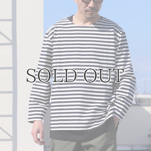 画像9: VORTEX 8オンス(MVS天竺）ロシアンボーダー ボートネック ボクシー Tee【MADE IN JAPAN】『日本製』/ Upscape Audience (9)