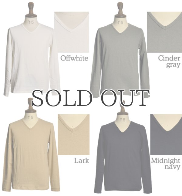 画像4: ヘンプコットンVネック長袖カットソー / Audience (4)