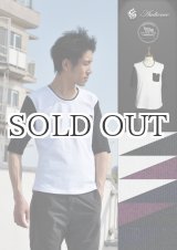 画像: リサイクル米綿胸ポケット5分袖ベースボールアンダーカットソー / Audience