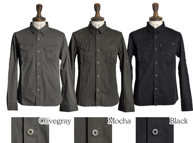 画像: ライトツイル硫化長袖ミリタリーシャツ / Audience