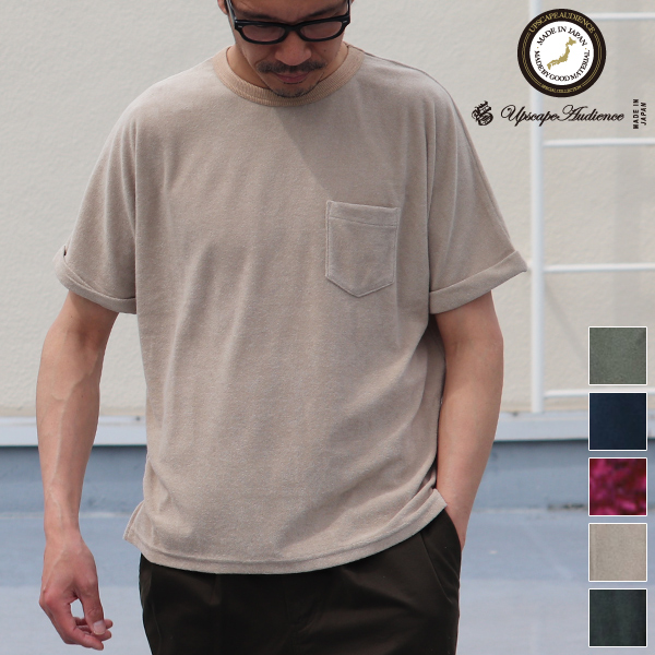 画像1: 【RE PRICE/価格改定】コットンパイル  ポケ付オーバーサイズロールアップS/STee【MADE IN JAPAN】『日本製』/ Upscape Audience (1)