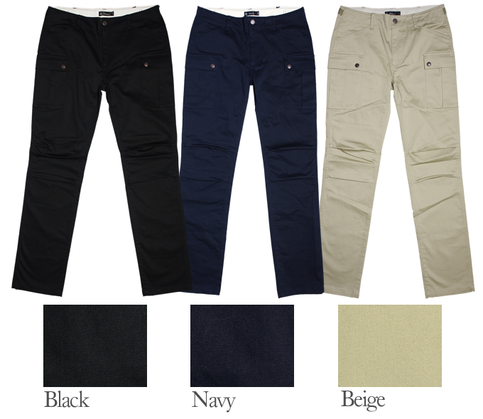 画像: 高密度サテンストレッチタイトフィットカーゴパンツ 【送料無料】 / Audience