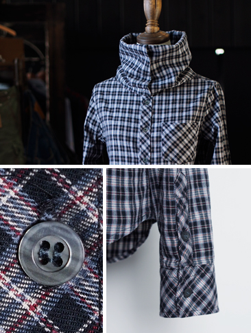 画像: コーマビエラチェック2WAYネック長袖シャツ [Lady's] / Audience