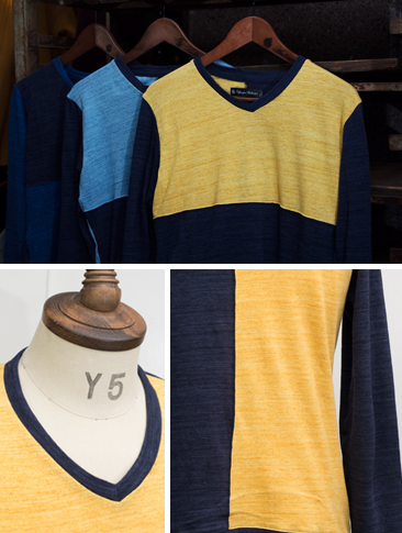 画像: スペック天竺バイカラーVネック長袖カットソー / Upscape Audience