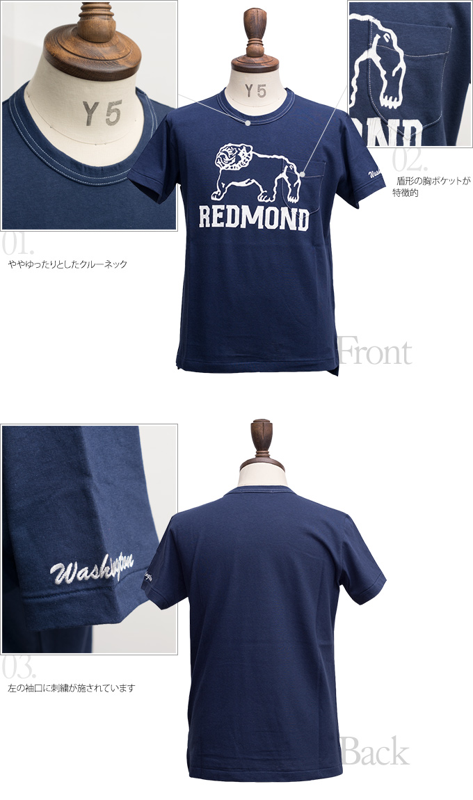 画像: 【RE PRICE / 価格改定】 ラフィー天竺"REDMOND"クルーネックポケット付きカットソー[Lady's]【MADE IN JAPAN】 / Upscape Audience