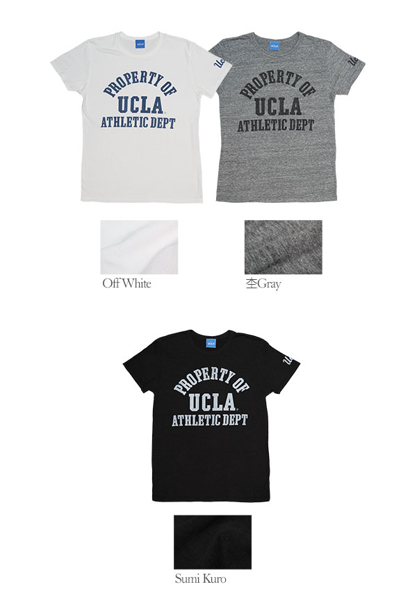 画像: UCLA"PROPERTY OF UCLA ATHLETIC DEPT"三素材混カレッジプリント半袖クルーネックTシャツ / Audience