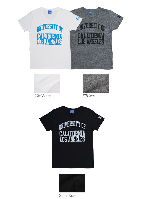 画像: 【RE PRICE / 価格改定】 UCLA"UNIVERSITY OF CALIFORNIA LOS ANGELES"三素材混カレッジプリント半袖VネックTシャツ / Audience