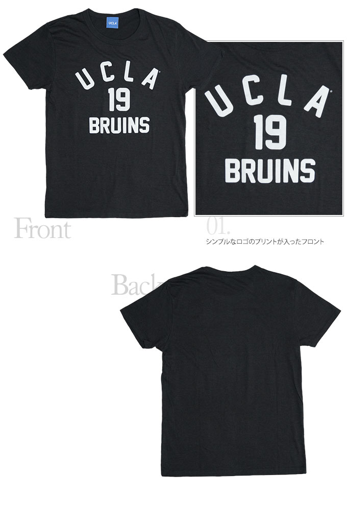 画像: UCLA"UCLA 19 BRUINS"三素材混カレッジプリント半袖クルーネックTシャツ / Audience