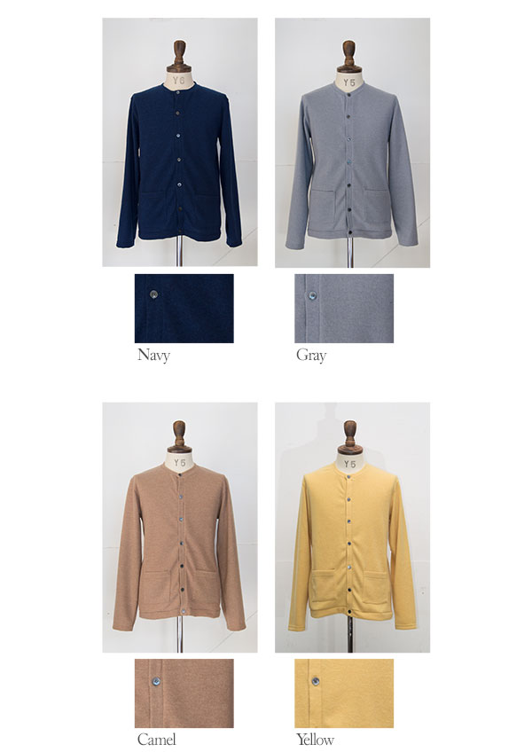 画像: 9Gスパン起毛クルーネック長袖ニットソーカーディガン【MADE IN JAPAN】『日本製』/ Upscape Audience