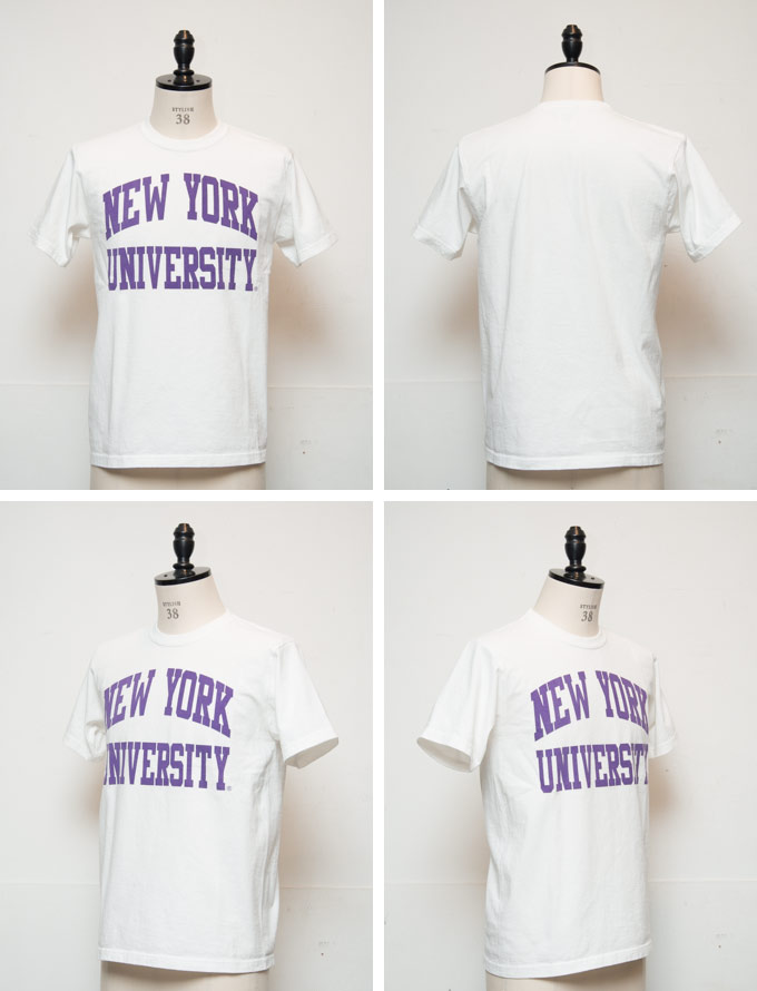 画像: 【RE PRICE / 価格改定】NEW YORK UNIVERSITY"NEW YORK UNIVERSITY"C/N S/S 6.6oz オールドプリントT [Lady's] / Audience