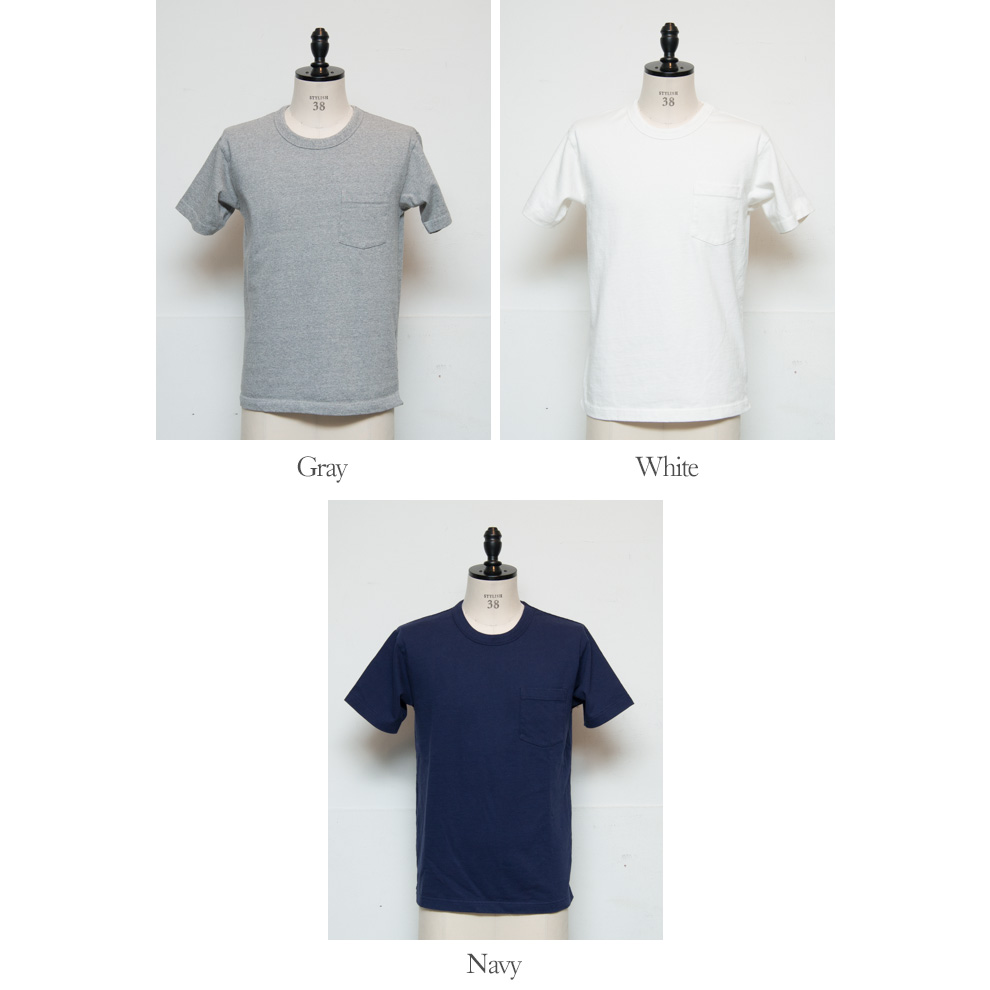 画像: 胸ポケットクルーネック半袖カットソー / mayoSPRUCE