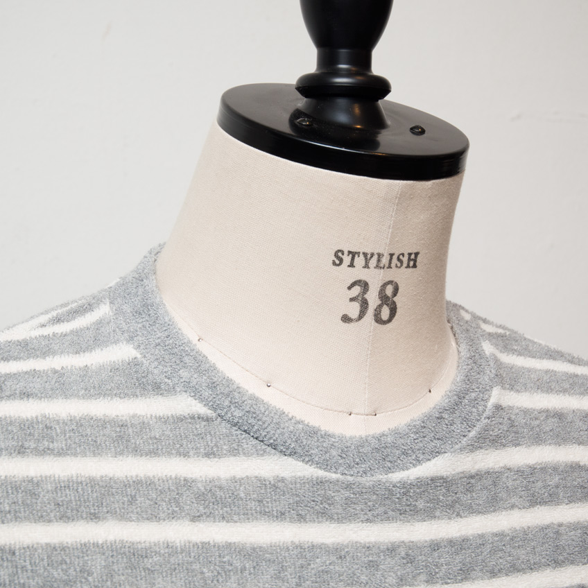 画像: イズミールコットンパイルボーダークルーネックポケ付半袖スウェット [Lady's]【MADE IN JAPAN】『日本製』/ Upscape Audience